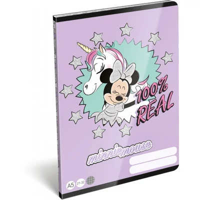 Minnie egér és unikornisa egyszarvús kockás füzet 