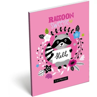 Mosómacis papírfedeles notesz A7 - Raccoon jegyzetfüzet