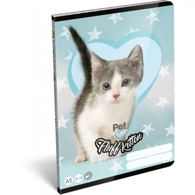 Pet Fluff Kitten cicás sima füzet