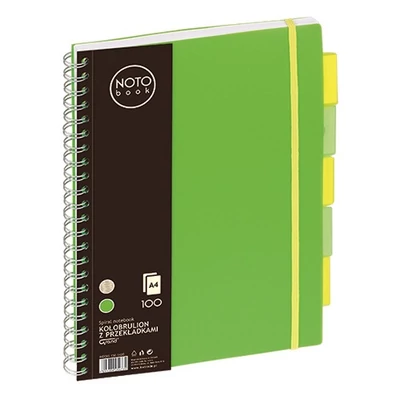 Regiszteres vonalas spirálfüzet - A4 - Grand Project Book - 100 lapos