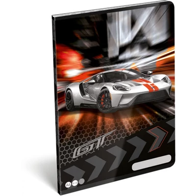 Sportkocsis vonalas füzet - A4 - 81-32 - Ford GT Silver