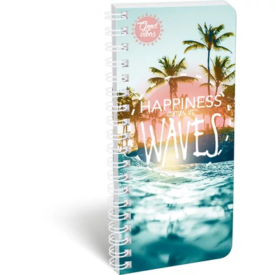 Good Vibes exkluzív spirál szótár füzet - 90x200 mm - Wave