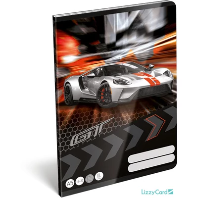 Sportkocsis vonalas A5 füzet 2. osztály - Ford GT Silver