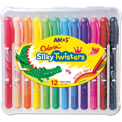 Aquarellkréta 3in1 - AMOS Twister Colorix 12 db/készlet - zsírkréta-pasztell-vízfesték