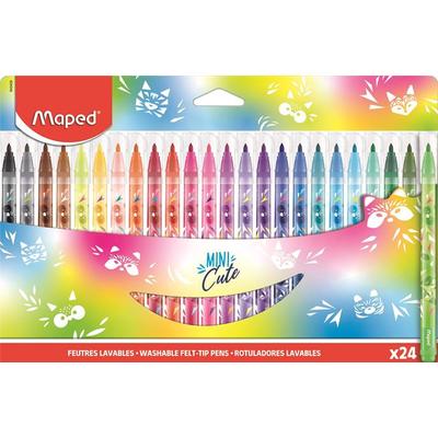 Filctoll készlet Maped Mini Cute - 2,8 mm hegy kimosható - 24 szín