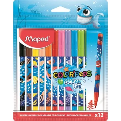 Filctoll készlet Maped Color Peps Ocean Life 12 szín