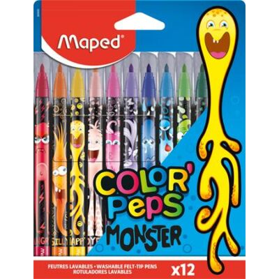 Filctoll készlet Maped Color Peps - 2,8 mm vonalvastagság - 12 szín - Monster