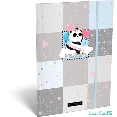 Panda-unikornis A4 gumis mappa - Lollipop Pandacorn