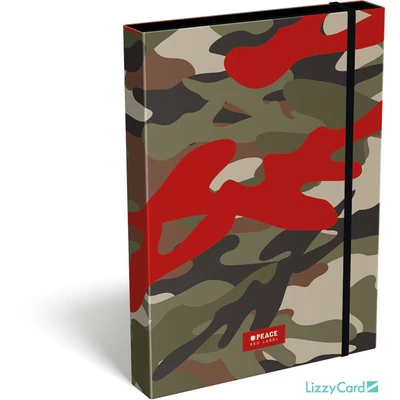 Terepmintás A4 füzetbox - Peace Red Label