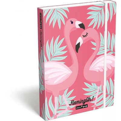 Flamingós füzetbox A5