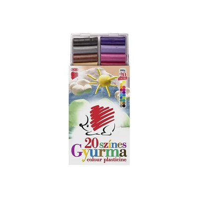 Gyurma, &quot;Süni&quot; - színes 400 g - 20 db/csomag