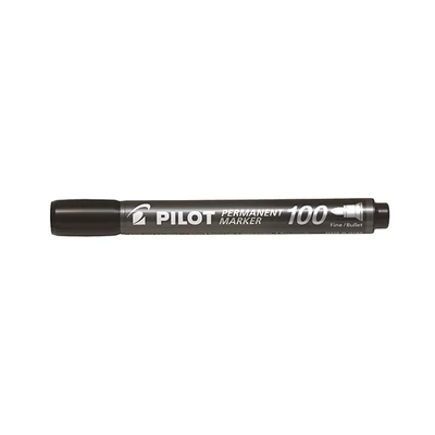 Alkoholos marker / filc - kerek végű - PILOT 100 - fekete