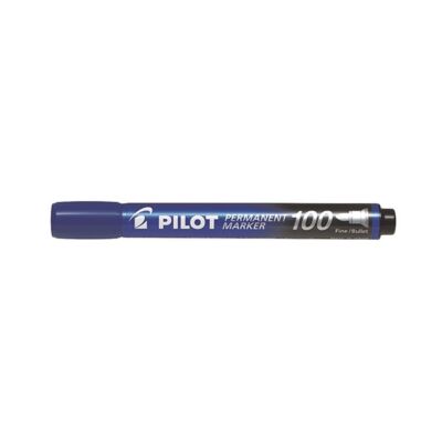 Alkoholos marker / filc - kerek végű - PILOT 100 - kék