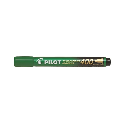 Alkoholos marker / filc - vágott végű - PILOT 400 - zöld