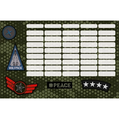 Terepmintás nagy órarend Peace Pixel