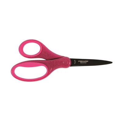 Fiskars csillámos rózsaszín 18 cm jobb- és balkezes
