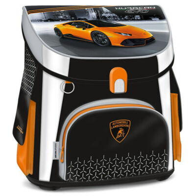 Lamborghini narancssárga autós prémium iskolatáska mágneszárral 