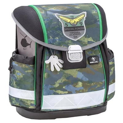 Belmil Classy merevfalú iskolatáska Camouflage katonai terepmintás