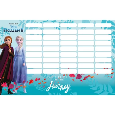 Jégvarázs nagy méretű órarend Frozen II