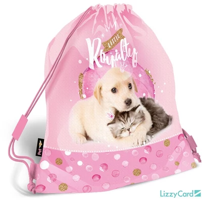 Kutyás-cicás tornazsák sportzsák Little Friends Pink