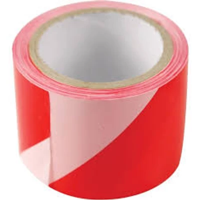 Kordonszalag - 75mm x 100 m EXTOL jelölő szalag - piros-fehér polietilén