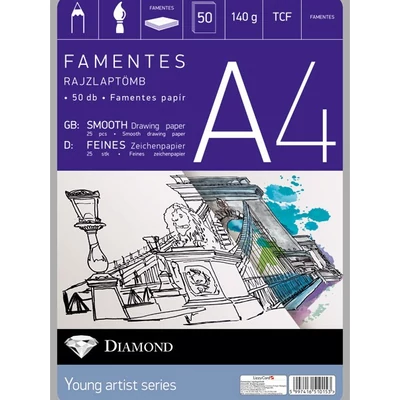 Famentes A4 rajzlaptömb