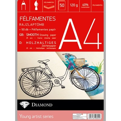 Félfamentes A4 rajzlaptömb