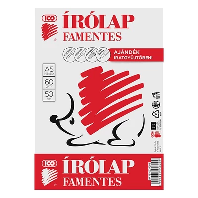 Famentes A5 írólap Süni