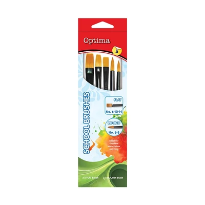 Ecsetkészlet Optima Premium 5 db/csomag vegyes
