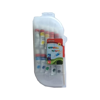 Tempera műanyag dobozban - Optima - 10x10 ml