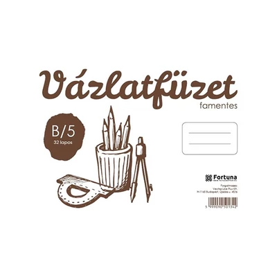 famentes B5 vázlatfüzet