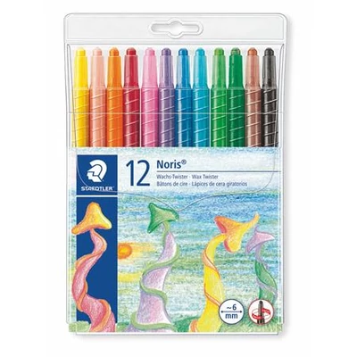 Staedtler csavarós zsírkréta - 12 szín - Noris Club