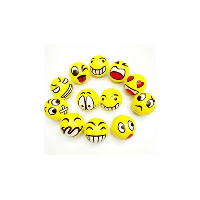 Stresszlabda - Emoji Smiley vicces fejek - 6,3 cm