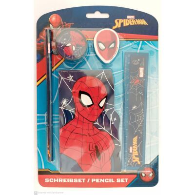 Pókember suli szett notesszel - 5 részes írószerkészlet Spiderman
