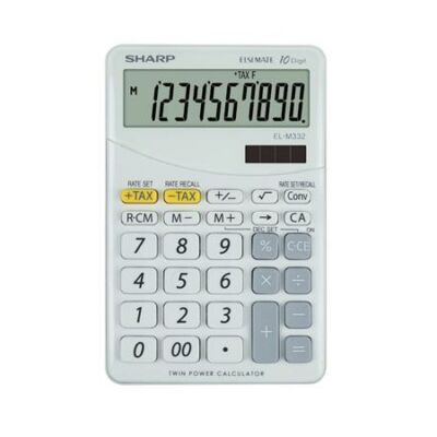 Asztali számológép - 10 számjegyes - SHARP EL-332 - Fehér