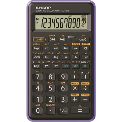 Tudományos számológép - 146 funkciós - SHARP EL-501TB fekete-lila