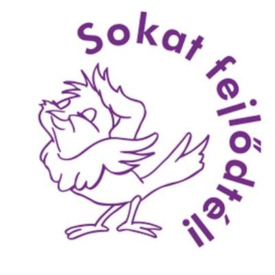 Motivációs jutalmazó bélyegző - Sokat fejlődtél! - kismadaras lila tintával