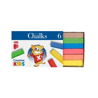 Táblakréta színes - ICO Creative Kids - 6 db