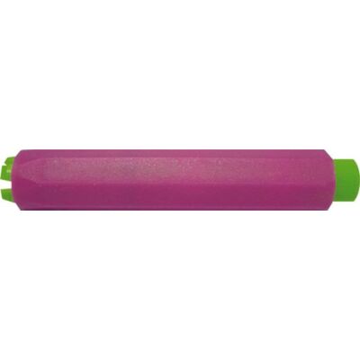 Krétafogó - műanyag kerek táblakrétához - pink-zöld