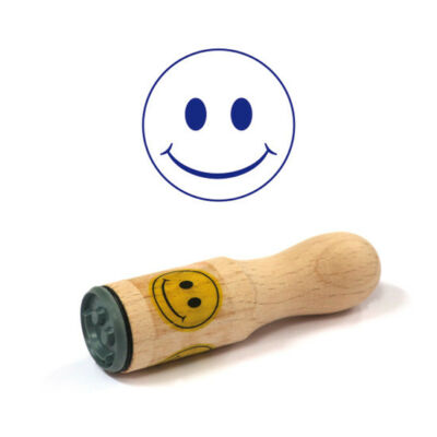 Motivációs jutalmazó fa bélyegző - Smile - Mosolygós