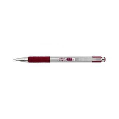 Zebra golyóstoll - F-301 Bordó - kék tintával 0,24 mm vonalvastagsággal