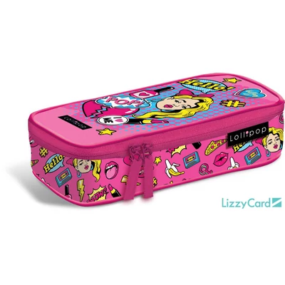 POP ovális textil bedobálós tolltartó - Lollipop Pop