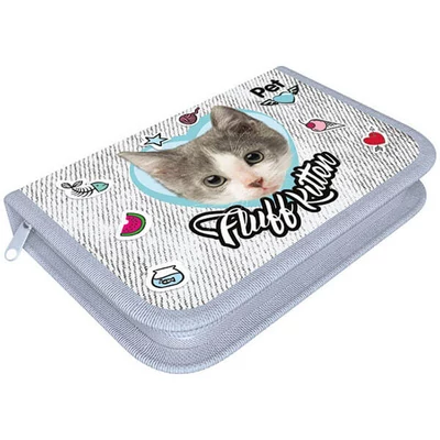 Pet Fluff Kitten cicás klapnis üres tolltartó