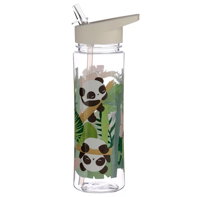 Panda kulacs - szívószálas 500 ml
