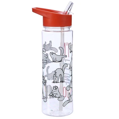 Simon's cat cicás kulacs - szívószálas 500 ml