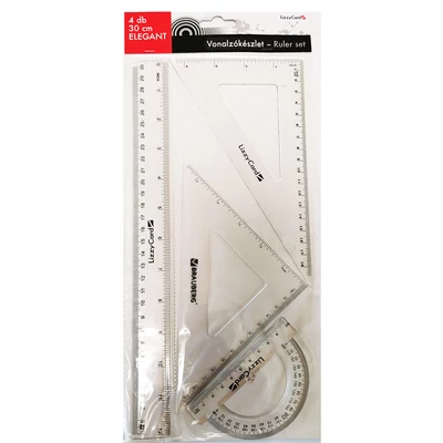 Műanyag vonalzó készlet - 4 db-os 30 cm - Lizzy Elegant