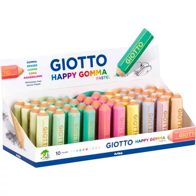 Radír - GIOTTO Happy Gomma ceruza formájú - pasztell színű