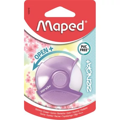 Maped Zenoa Plus műanyagtokos radír - pasztell