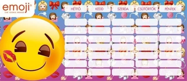 Emoji órarend - mini - Girls