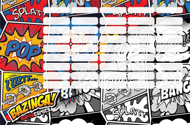 Bazinga nagy órarend - Supercomics